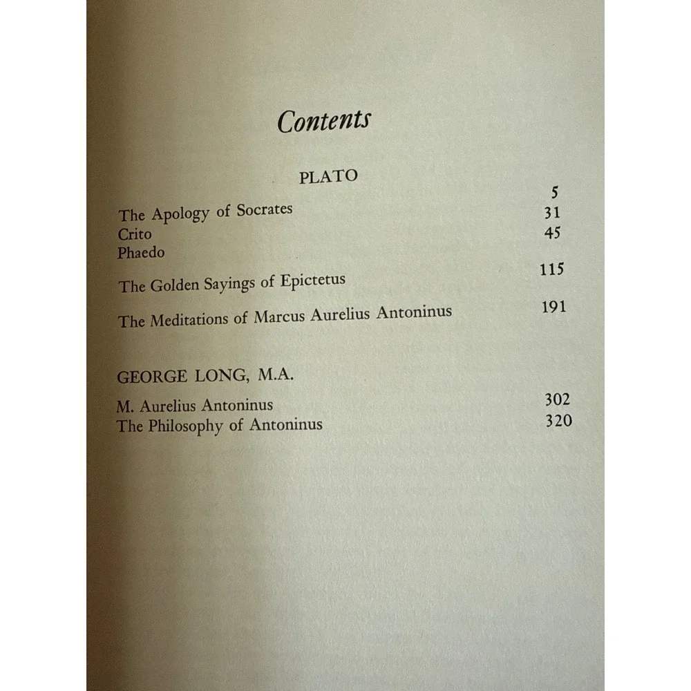 Harvard Classics Plato‎ Epictetus Marcus Aurelius 1980 Grolier HC